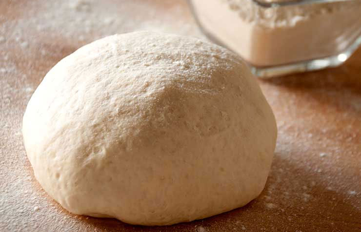 A ball of pizza dough